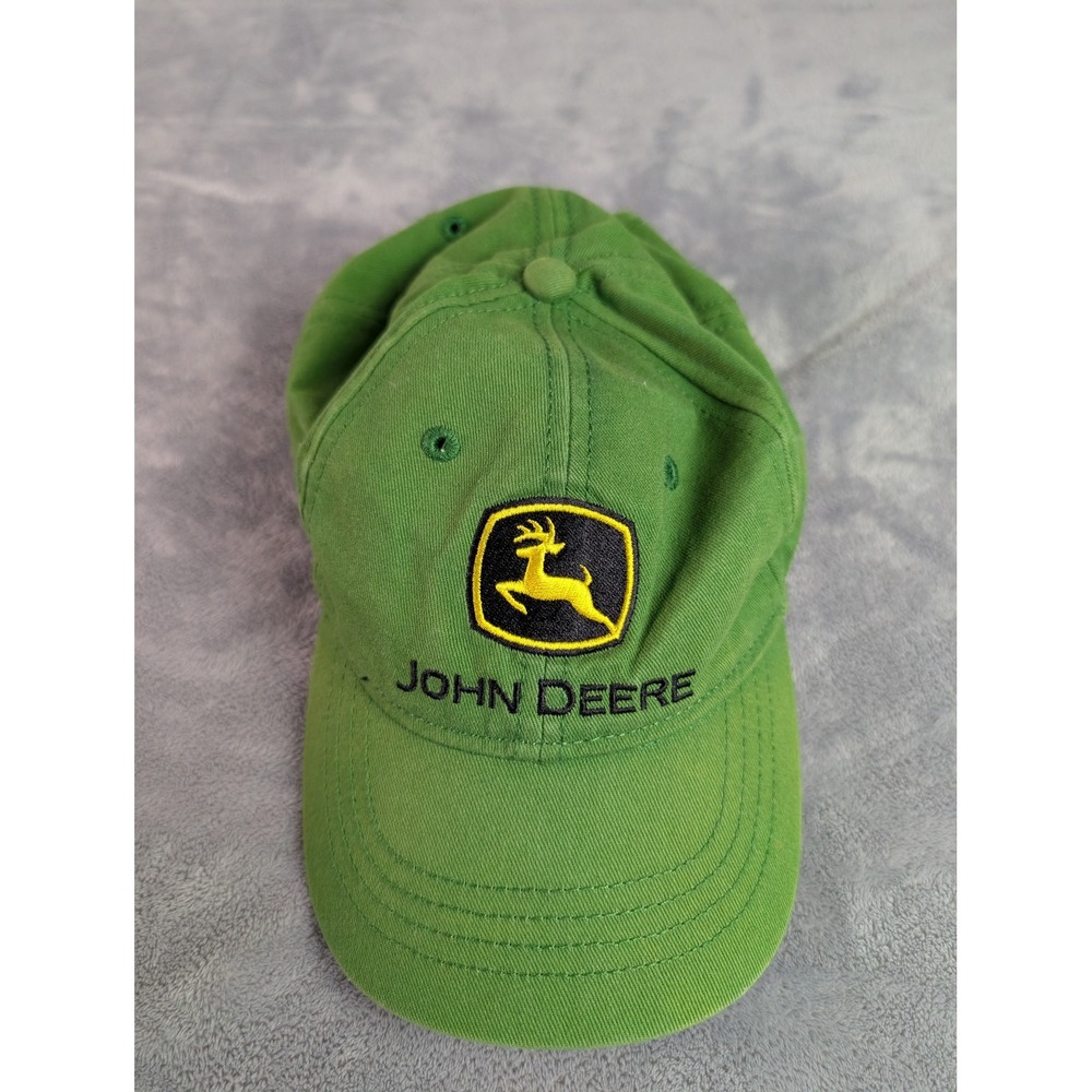 John Deere Toddler Green Cotton Baseball Cap Embroidered Logo One Size Hat